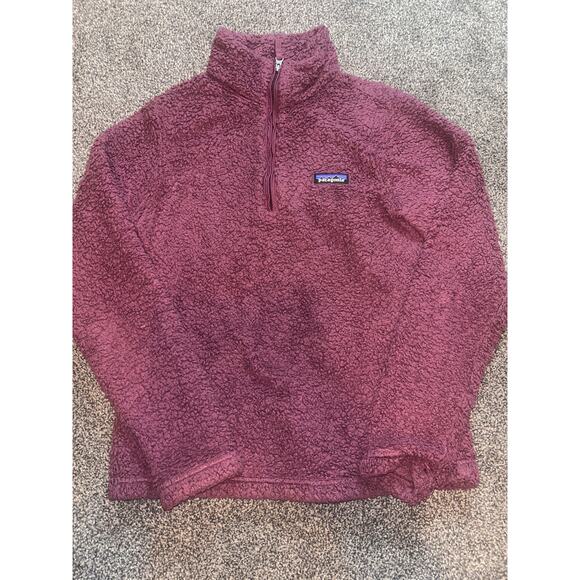 Patagonia Los Gatos Quarter Zip Fuzzy Fleece Pullover purple  Women s Jacket S - Picture 1 of 3